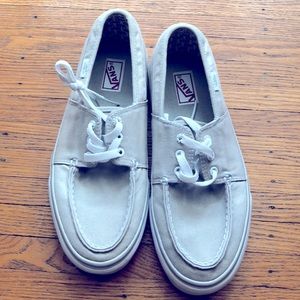 Tan boat vans shoes size 9.5 mens